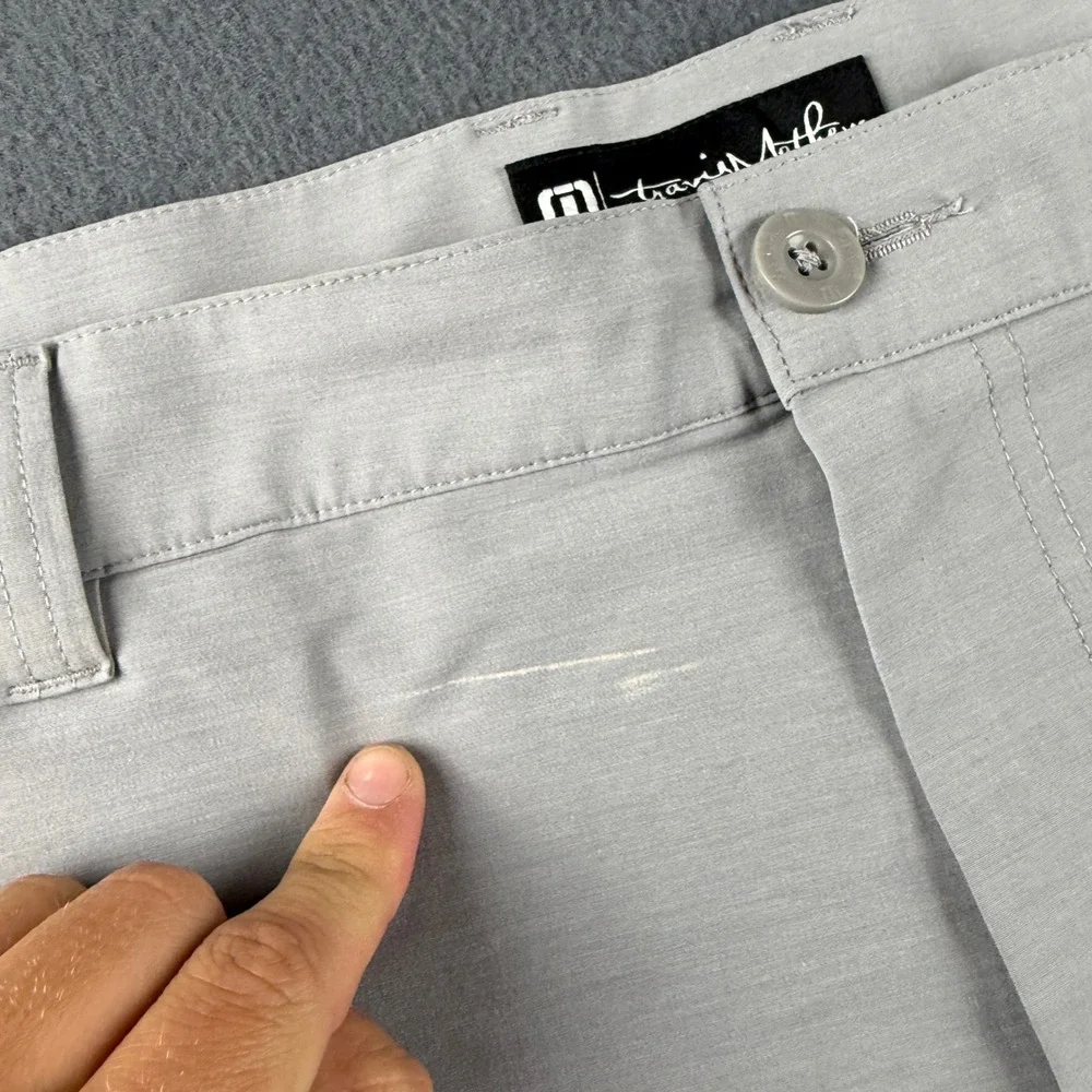 Travis Mathew Beck Shorts Mens 42 (Fit 44) Gray Performance Golf Stretch Wicking